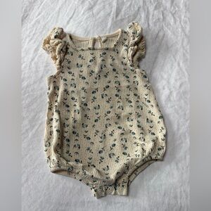 Mori Floral Frilled Ribbed Bloomer